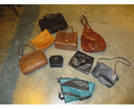 Eight Handbags and Briefcase including Rowallan, Atmosphere 