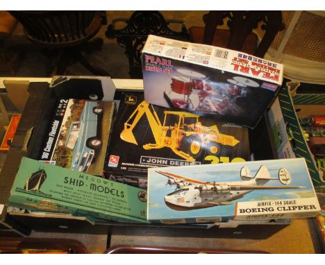 Megows Ship Model, Pearl Drum Set, Airfix and 2 AMT Kits 