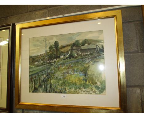 Gordon S Laird, 1929-2024, Watercolour, Country Scene, 45x60cm 