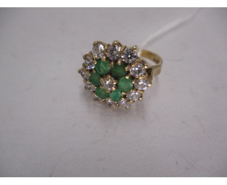 9ct Gold Cluster Ring, 4.15g, Size K 