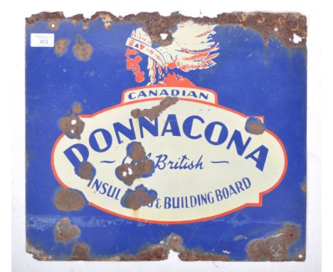 Canadian Donnacona&nbsp; - A rare early 20th century vintage industrial enamel point of sale porcelain enamel shop advertisin