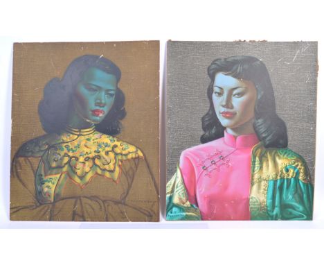 After Vladimir Tretchikoff - The Chinese Girl - Boots - A mid 20th Century retro vintage print of the painting also known as 