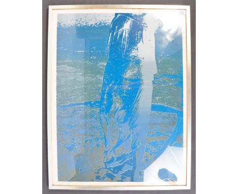 Richie R - A vintage 20th century French abstract screen print by Richie R. Signed and titled in pencil to the margin. Framed