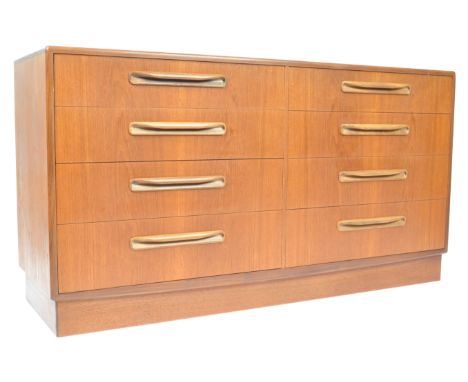 Victor B Wilkins - G-Plan - Fresco - An original retro vintage 20th Century teak wood double ' Fresco ' pattern chest of draw