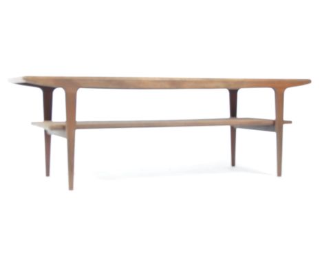 Johannes Andersen - CFC Silkeborg - A mid century teak wood long john coffee / occasional table by Johannes Andersen ( Danish