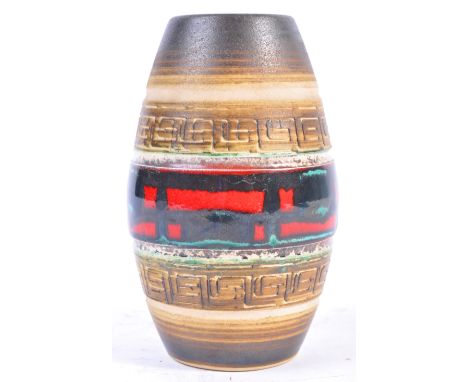 Dumler Brieden - West German Fat Lava - A vintage 1970's retro West German Dumler Brieden fat lava studio pottery vase.  The 