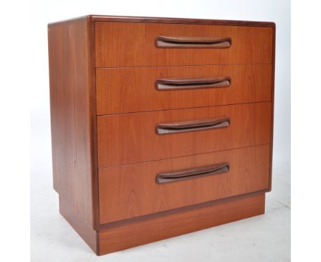 Victor B Wilkins - G-Plan - Fresco - An original 20th Century retro teak wood pedestal ' Fresco ' chest of drawers. The chest