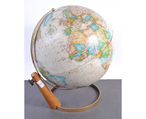 Replogle - World Classic Series - Globe - A mid century American made Replogle 16 inch World Classic Series desk top revolvin