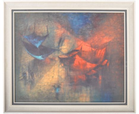 Dang Lebadang [1921-2015 French / School of Fine Arts in Toulouse (1942-1948). An&nbsp;original retro mid century polychrome 