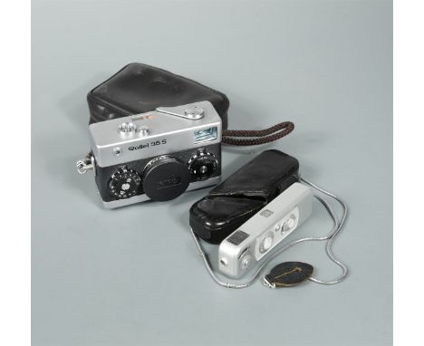 with Sonnar f/2.8 40mm lens and leather case; and a Minox B subminiature camera, with 15mm f/3.5 Complan lens and leather cas