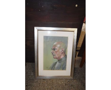 A pastel portrait of a gentleman, indistinctly signed and dated 2002