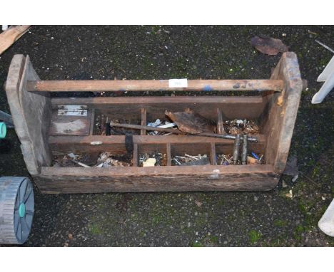 Vintage wooden tool box