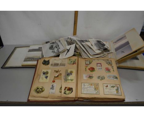 Box of albums, various vintage photographs of aircraft both military and civilian plus a scrap book album and other ephemera