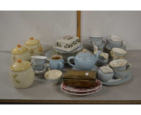 Mixed Lot: Ceramics to include a quantity of Royal Worcester Woodland pattern table wares, kitchen storage jars and others
