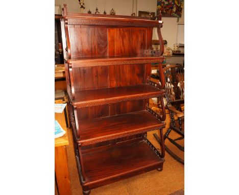 Very good quality mahogany 5 tier shelf 160 cm x 90 cm 