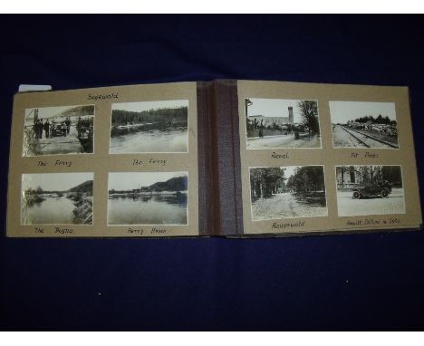 Photograph album containing a selection of various black & white post WWI pre WWII photographs from various places in Poland 