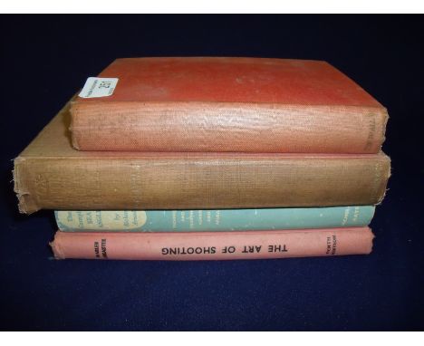 Four country sporting books including The Art of Shooting by Charles Lancaster, Fox Hunting on the Lakeland Fells by R.Clapma