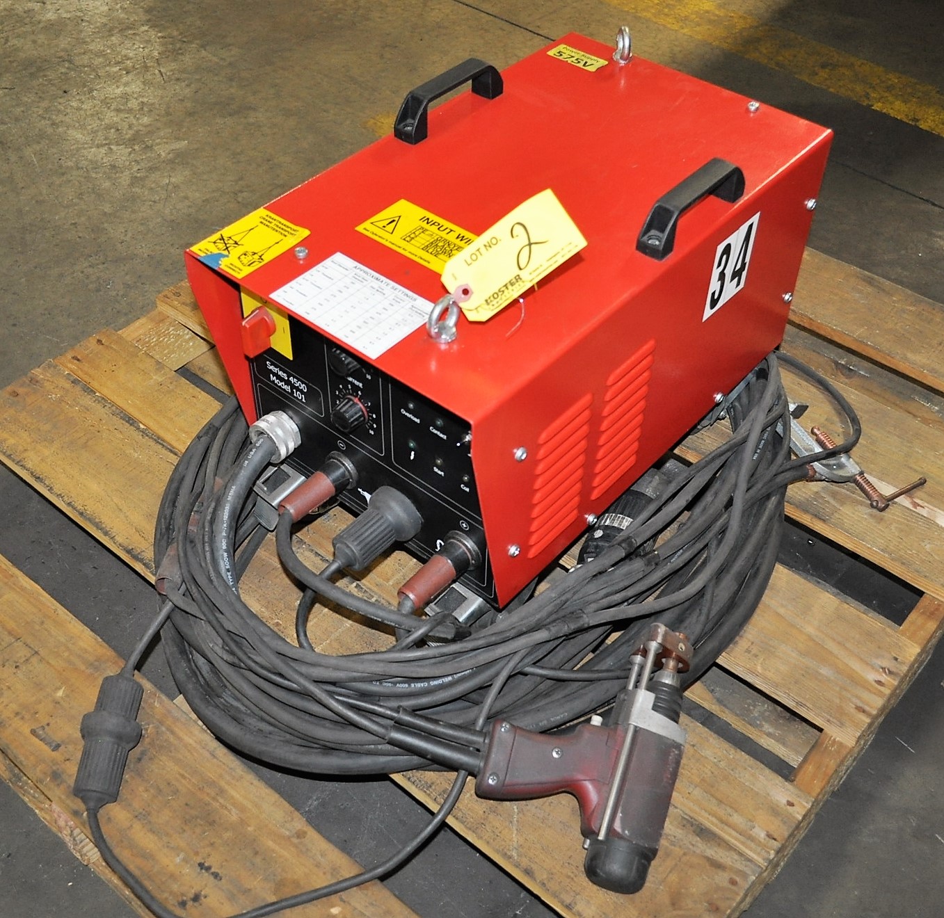 NELSON SERIES 4500 MDL. 101 STUD GUN WELDER, WITH POWER SOURCE & GUN, S/N 1212154