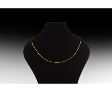 3rd century AD. A gold chain of trichinopoly type with hook-and-eye closure. Cf. Ruseva-Slokoska, L. Roman Jewellery, Sofia, 