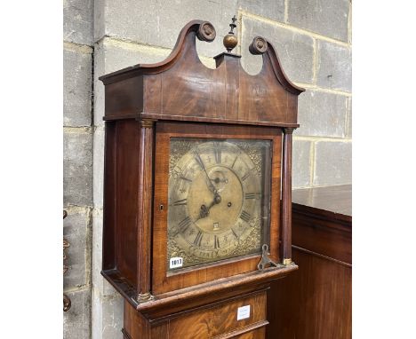 A George III mahogany eight day longcase clock marked Jacob Ettry, Rumsey, height 210cm