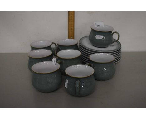 Quantity of Denby cups and saucers