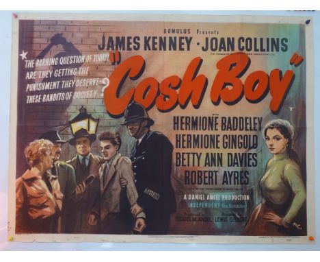 COSH BOY (1953 First Release) - British UK quad film poster - MAC artwork featuring a 'young' JOAN COLLINS - Folded (as issue