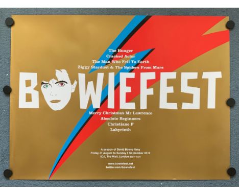 BOWIEFEST (2012) - British UK quad film poster - RARE - DAVID BOWIE - The UK’s first film festival dedicated to the on screen