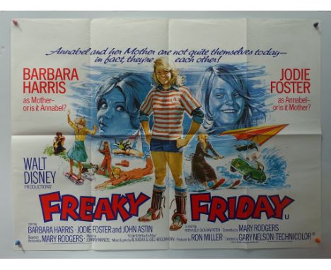DISNEY LOT OF 4 UK QUAD FILM POSTERS: FREAKY FRIDAY (1976) (First Release) + POPEYE (1980) (Brian Bysouth Artwork) + SNOW WHI