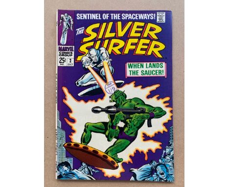 SILVER SURFER #2 (1968 - MARVEL - Cents Copy/Pence Stamp - VFN+) - The first appearance of the Brotherhood of Badoon, plus a 