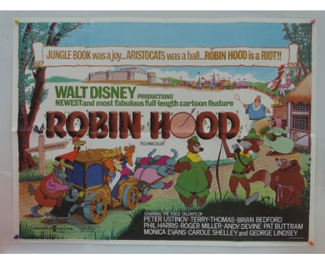 ROBIN HOOD (1973) Lot x 4 - FIRST RELEASE - 4 x British UK Quads to include Main Art Work, Character cut-outs, Style B Artwor
