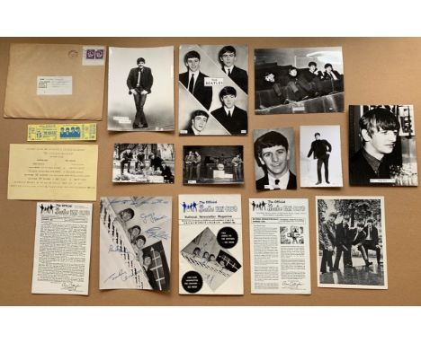 THE BEATLES (1964/65/66) LOT - (16 in Lot) - Selection of Beatles Official Fan Club paperwork, merchandise, and photographs i