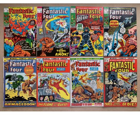 FANTASTIC FOUR #110, 111, 113, 114, 116, 117, 118, 119 (8 in Lot) - (1971 - MARVEL) - FN/VFN (Pence Copy) - Appearances by Bl