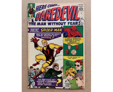 DAREDEVIL #1 (1964 - MARVEL) FN (Pence Copy/Stamp) - Origin and first appearance of Daredevil (Matt Murdock) and the first ap