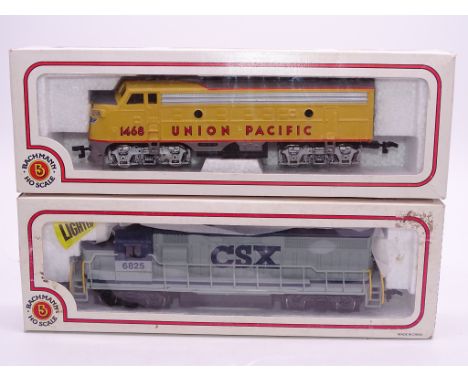 HO GAUGE - A pair of Bachmann American outline diesel locos as lotted. VG in G boxes (2)