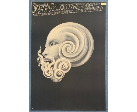 PARIS DOES NOT EXIST (1970 First Release in Poland) "Paryz nie Jstnieje" - Polish One Sheet film poster - FRANCISZEK STAROWIE