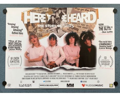 HERE TO BE HEARD: THE STORY OF THE SLITS (2017) - British UK quad film poster - “These girls make the Sex Pistols look like c