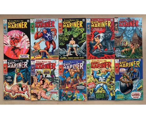 SUB-MARINER #11, 12, 13, 15, 16, 17, 18, 21, 23, 24 (10 in Lot) - (1968-1970 - MARVEL) - FN (Cents Copy/Pence Copy/Stamp) - A