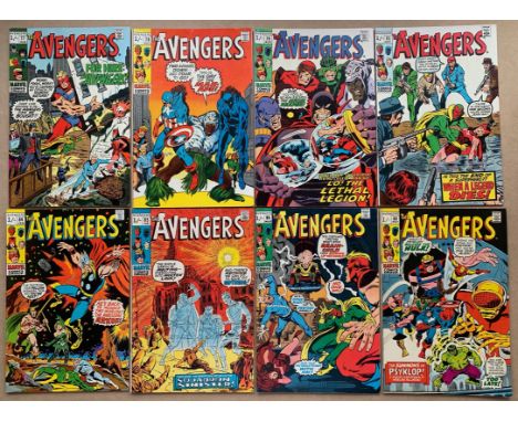 AVENGERS #77, 78, 79, 81, 84, 85, 86, 88 (8 in Lot) - (1970 / 1971) - (MARVEL VG/FN - Cents Copy / Pence Copy/Stamp) - Black 