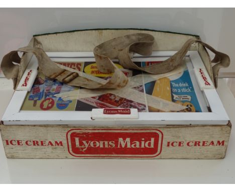 LYONS MAID 1950's 'CINEMA' ICE CREAM SERVING TRAY (with top tray and light bulb added at a later date) - Fair condition