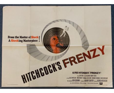 FRENZY (1972) - ALFRED HITCHCOCK - British UK Quad film poster - FIRST Release 'X' Certificate - 30" x 40" (76 x 101.5 cm) - 