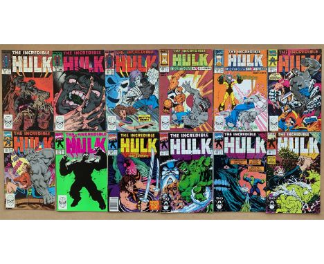 HULK #357, 358, 360, 365, 366, 370, 373, 377 (First Print), 380, 381, 384, 385 (12 in Lot) - (1989 / 1991) - (MARVEL FN/VFN -