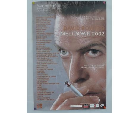 DAVID BOWIE : MELTDOWN (2002) - British Double Crown poster - Promotional poster released to promote the Bowie-curated Meltdo