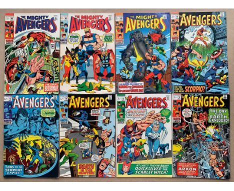 AVENGERS #66, 68, 69, 72, 73, 74, 75, 76  (8 in Lot) - (1970 / 1971) - (MARVEL VG/FN - Cents Copy / Pence Copy/Stamp) - First