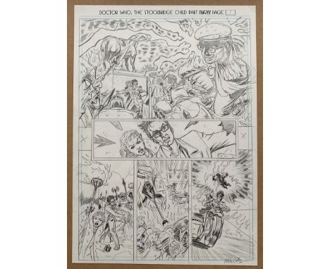 DOCTOR WHO MAGAZINE #405 (2009) PAGE #1 "The Stockbridge Child" Part 3 - ORIGINAL ARTWORK SIGNED BY MIKE COLLINS (Artist) - P
