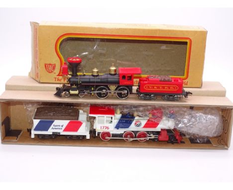 HO GAUGE - A pair of American Old-Timer steam locomotives by IHC and Mantua, both a/f, G in P box/unboxed (2)