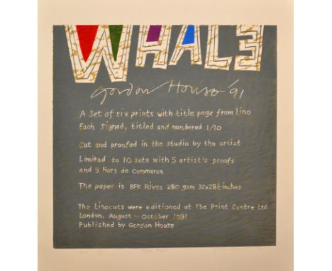 GORDON HOUSE 
from Whale MOBYBLUE PLUS 2 OTHER WORKS
LITHOGRAPH
Signed
The Stoneman Print Collection
Hugh Stoneman (1947-2005