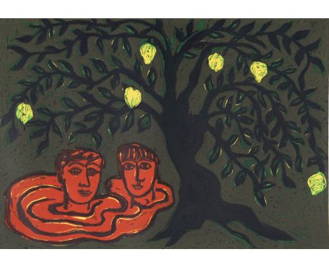 EILEEN COOPER 
THE LEMON TREE
LINOCUT
Signed
1992
PP
37 x 53cm
The Stoneman Print Collection
Hugh Stoneman (1947-2005) was on