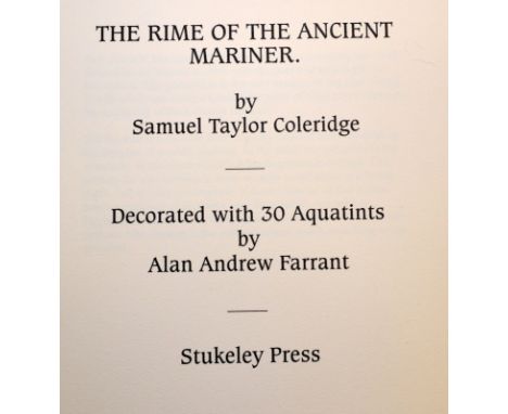 ANDREW FARRANT
The Rime of the Ancient Mariner
Boxed set of Aquatints
The Stoneman Print Collection
Hugh Stoneman (1947-2005)