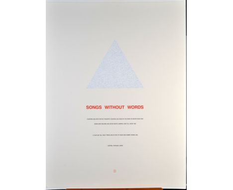 HAMISH FULTON 
SONGS WITHOUT WORDS
SILK SCREEN
Signed
75 x 101cm
The Stoneman Print Collection
Hugh Stoneman (1947-2005) was 