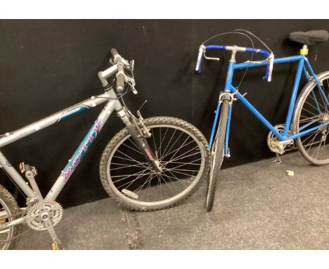A ‘Vintage’ Paris Cycles Racing bike, in sky blue, six speed;  another, mountain bike, (2). 